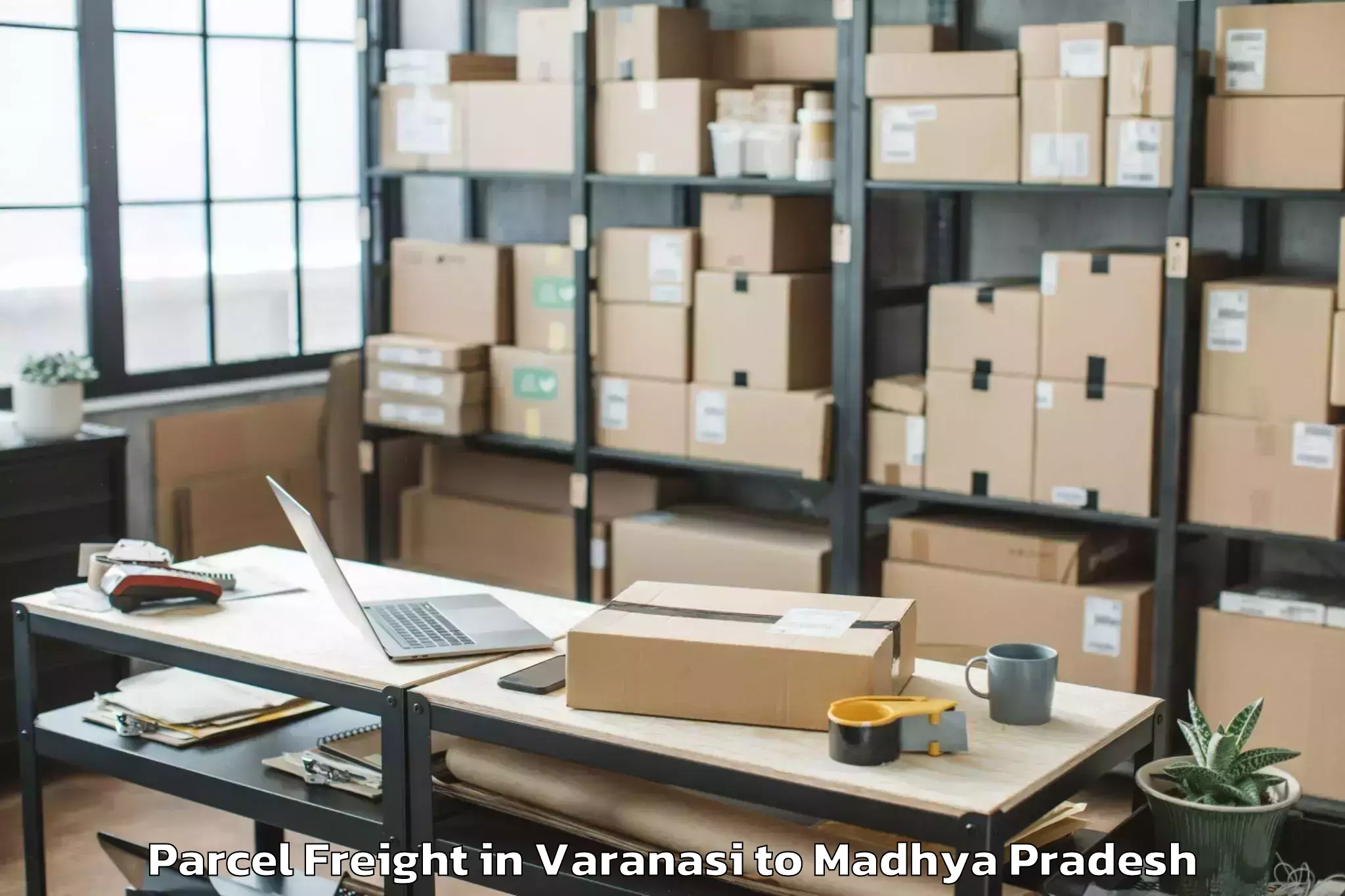 Book Your Varanasi to Bhopal Airport Bho Parcel Freight Today